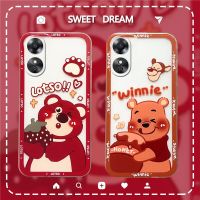 2023ใหม่เคส OPPOA78 OPPO A78 4G การ์ตูนน่ารักวินนี่เดอะพูห์คู่รัก,เคสสมาร์ทโฟนซิลิโคนใสนุ่มฝาหลัง OPPOA784G กันกระแทก