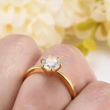 Three Stone Oval Engagement Ring, 14K Rose Gold Minimalist Moissanite