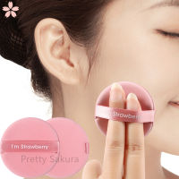 【Pretty Sakura】ฟองน้ำผสมแต่งหน้าทรงกลมนุ่มพิเศษแบบเปียกและแห้ง5ชิ้น/เซ็ต,พัฟแป้งรองพื้นแอร์คุชชั่นสำหรับทาครีม BB