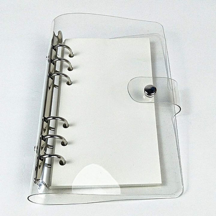 a5-a6-a7-notebook-clip-matte-translucent-6-hole-notepad-binder-binding-cover-scrapbook-photo-album-file-folder-budget-planner