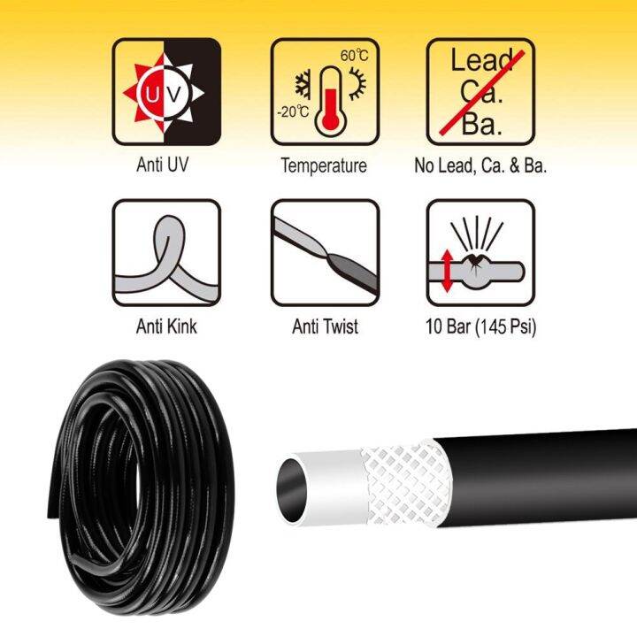1/2'' PVC Soft Hose 3Layer AntiExplosion Max 10 Bar Water Pressure