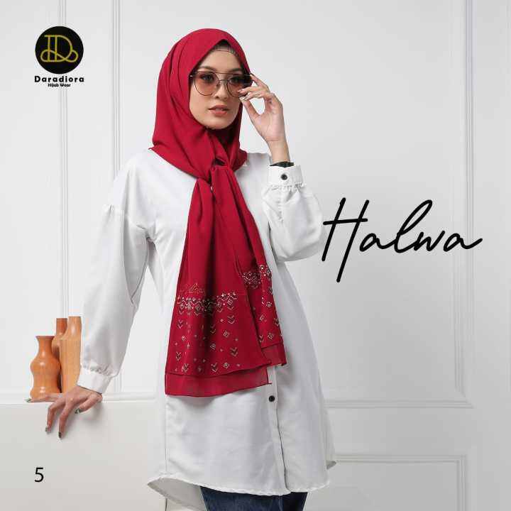 Pashmina Instan Halwa Daradiora Jilbab Instan Terbaru Hijab Instan