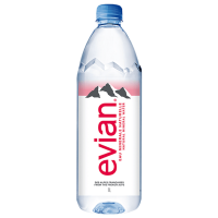 เอเวียง น้ำเเร่ ในขวดพลาสติก จากฝรั่งเศษ 1 ลิตร - Evian Water Bottle imported from France 1L