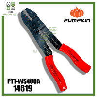 คีมย้ำหางปลา คีม คีมย้ำสายไฟ PUMPKIN ขนาด 9.5นิ้ว PTT-WS400A/14619 คีมปอกสายไฟ