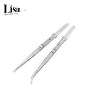 Professional Stainless Steel Adjustable Craft Tools Tweezers For Jeweler Diamond Jewelry Making Tool Tweezers Concave Groove