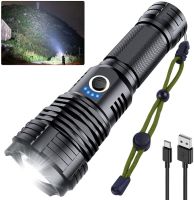 Brightest XHP70.2 LED Flashlight XHP50 Rechargeable Flashlights USB Zoomable Torch XHP70 18650 26650 Hunting Outdoor LED Lamp Rechargeable  Flashlight