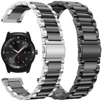 22MM pasek ze stali nierdzewnej do LG G zegarek W100/R W110 /Urbane W150 Asus ZenWatch 1 2 mężczyźni inteligentny bransoletka na rękę szybkie uwolnienie zespół