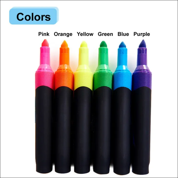 6-colors-set-cute-highlighter-children-stroke-key-mark-with-large-capacity-color-small-fresh-marker-pen