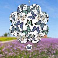 Sublimation Wind Spinner Chime Blanks, 4 Pack 10 Inch 3D Double Sided Wind Spinners for Indoor Outdoor Garden Yard