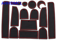 รถ Anti-Dirty Pad ประตู Groove Gate Slot ถ้วย Armrest Storage Pad Anti-Slip Mat สำหรับ Audi Q7 2010 2011 2012 2013 2014 2015