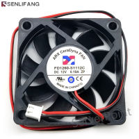 ใหม่สำหรับ ARX พัดลมระบายความร้อนเซิร์ฟเวอร์ FD1260-S1112C DC 12V 60X60X15mm 0.19A 2Line