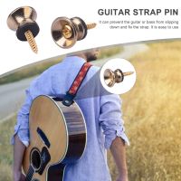 2pcs Portable Guitar Pegs for Acoustic Electric Bass Ukulele Guitar Strap Buckle Lock Pins Metal Guitar Strap Buckle Button