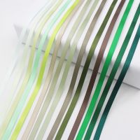 5 Yards/lot  Green Grosgrain Satin Ribbon For Gift Packing Christmas Party Decoration Handmade DIY Bows Gift Wrapping  Bags