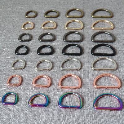 【CC】♦✘❏  10Pcs 15mm 20mm 25mm 32mm Metal D Rings Dog Collar Leash Harness Straps Buckle Sewing Accessories Clasp