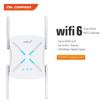 AX1800 WiFi 6 Wireless Repeater 1800Mbps wifi signal repeater Router 5g  Booster MU-MIMO / OFDMA / WPA3 range extender amplifier