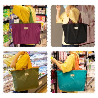 Large Drawstring Eco-Friendly Supermarket Shopping Bag Foldable Bag Bag Bag Shoulder Hand Portable Grocery Fashion Waterproof K4A2