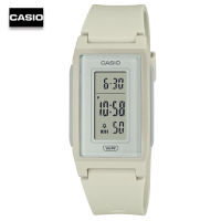 Velashop นาฬิกาข้อมือผู้ชาย นาฬิกาข้อมือผู้หญิงคาสิโอ ดิจิตอล CASIO Digital สายเรซิ่น สีครีม รุ่น LF-10WH-8DF, LF-10WH-8, LF-10WH-8D, LF10WH-8DF, LF10WH