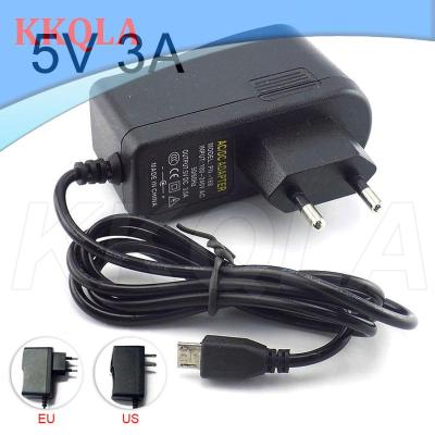 QKKQLA Micro USB 5V 3A AC DC Power Adapter EU US Plug 100V~240V 3000mA Charger Supply For Raspberry Pi Zero Tablet PC