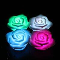 【⊕Good quality⊕】 li62292595258181 ดอกกุหลาบโรแมนติกไฟ Led กลางคืนแสงไฟสีการเปลี่ยนแปลงโคมไฟกลางคืนแสงสีชาสำหรับงานแต่งงานวาเลนไทน์ปาร์ตี้