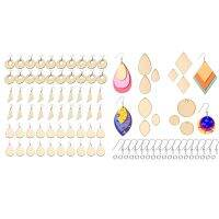 180 Pcs Unfinished Wood Blank Earrings with Holes and Earrings Hooks, 60Pcs A &amp; 120Pcs B