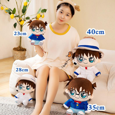 Plush Conan Kidd Detective Toy Soft Stuffed Hug Doll Pillow Birthday Gift Kid