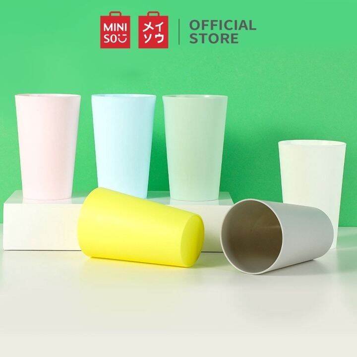 Miniso Colorful Eco Friendly Plastic Cup Bowl Plate and Cutlery Set
