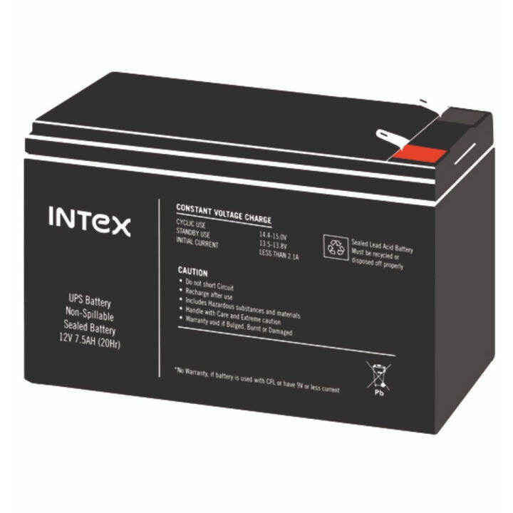 Intex Original Battery 7.5ah for UPS (650VA) RECHARGABLE BATTERY