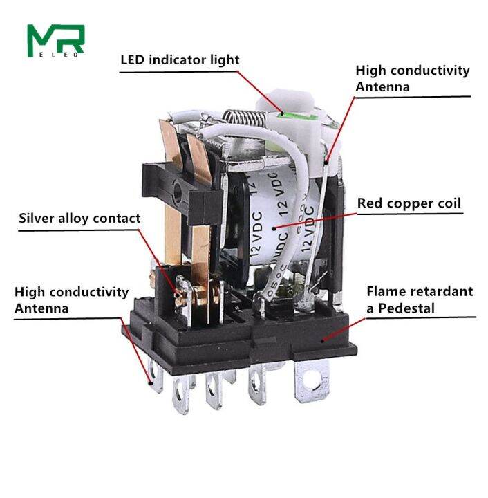 ขดลวดไฟฟ้ากระแสสลับ12v-24v-dc-110v-220v-v-ly2nj-dpdt-8-pin-jqx-13f-hh62p-พร้อมหลอดไฟอะแดปเตอร์1ชุด