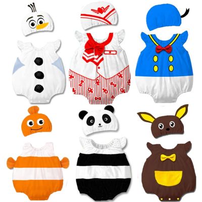 Halloween Costumes for Baby Boys Girls Snowman Kangaroo Puppy Rompers Short Infant Toddler Birthday Photograph Fancy Dress