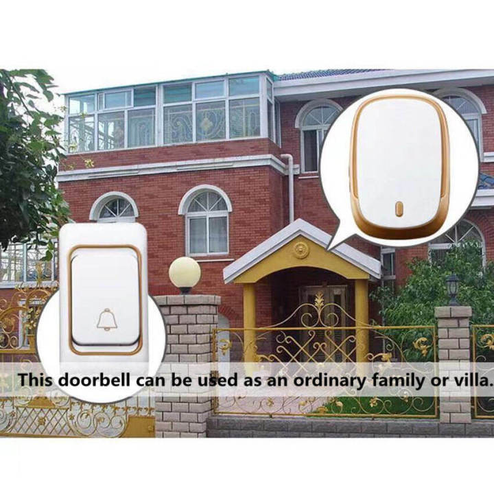 1-2-วันจัดส่งที่รวดเร็ว-wireless-door-bell-waterproof-doorbell-300m-smart-doorbell-3-volume-36-tones-door-chime-us-plug-db06
