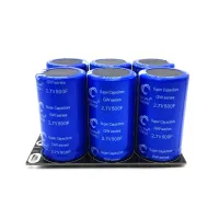 Farad capacitor 2.7v 500f 6 peças/1 conjunto super capacitância com placa de proteção capacitores automotivos