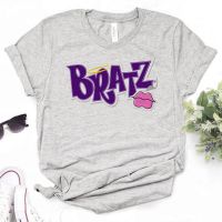 Bratz เสื้อยืดผู้หญิงลายการ์ตูนเสื้อยืดเด็กผู้หญิง Y2k เสื้อสไตล์อานิเมะ