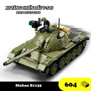 Đồ chơi Lắp ráp xe tăng chiến đấu T-54S, Sluban 1135 xoay 3 dạng mô hình