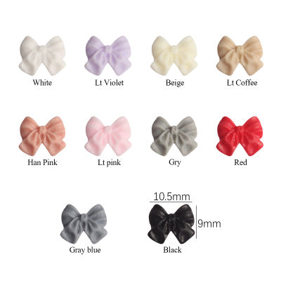 Hot Sale 9.5x11mm French Personality Fashion Bow knot Resin Nail Art Decorations Rhinestones 3D Mix Colors DIY Manicure Art Acc