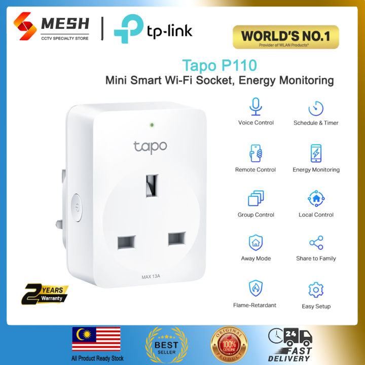 Tapo P110, Mini Smart Wi-Fi Socket, Energy Monitoring