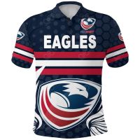 2023 NEW Style USA Rugby Polo Shirt Eagles Simple  - Full Navysize：XS-6XLNew product，Can be customization