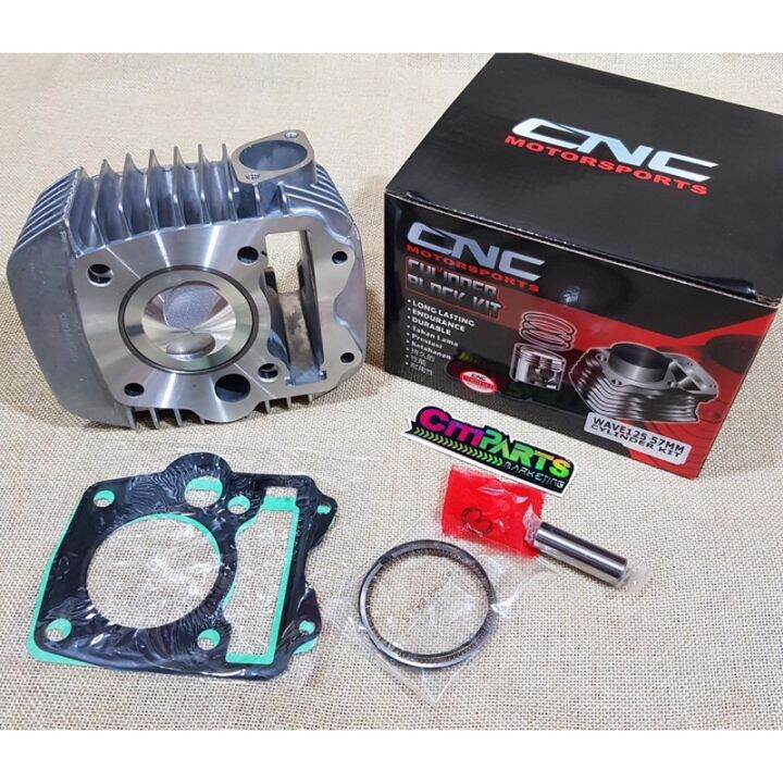 CNC CYLINDER BLOCK SET 57mm 54mm XRM 125 WAVE 125 dome Lazada PH