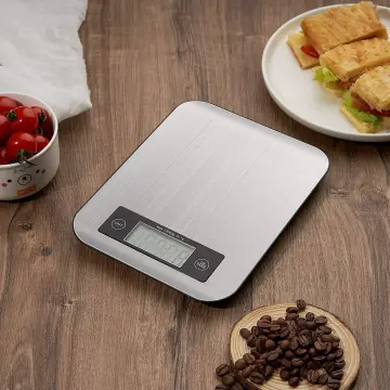 Chwares Digital Kitchen Scales, USB Rechargeable Stainless Steel