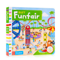 Busy funfair series busy funfair busy funfair English original picture book young English Enlightenment early education mechanism operation board game book exercise fingers flexible parent-child reading picture book produced by Campbell