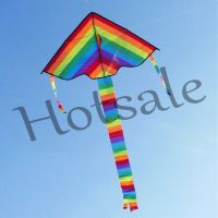 【hot sale】 ☍❂ B32 WARM Long Tail Rainbow Kite Outdoor Kites Flying Toys Kite For Children Kids Without wire
