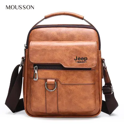MOUSSON กระเปาสะพายชาย ผู้ชายสไตล์เกาหลีใหม่กระเป๋าสะพายแฟชั่นลำลอง Jeep Messenger Bag
