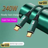 Willbetter PD240W สายข้อมูลเร็วมากสายชาร์จชนิด C สายข้อมูลโน้ตบุ๊คโทรศัพท์มือถือเคเบิลรองรับ48V5A สายชาร์จที่รวดเร็ว