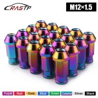 20Pcs Universal Racing Wheel Lug Nut Aluminum 50mm Car Lug Wheel Nuts Screw with logo RS LN007