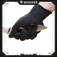 【WINNNER】Anti-cut ถุงมือตกปลาคุณภาพสูงการตั้งแคมป์กลางแจ้งการล่าสัตว์สแตนเลสถุงมือป้องกันฉุกเฉิน Survival Kits Supplies