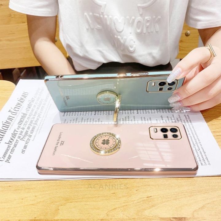 diamond-ring-holder-case-for-oppo-realme-8-8i-9-pro-plus-4g-5g-c21y-gt-neo-2-master-edition-girl-luxury-plating-silicone-cover