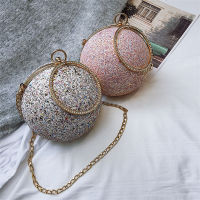 Luxury Top Handle Party Shoulder Bags For Ladies 2022 Fashion Diamond Sequin Chains Women Crossbody Bag Female Handbags