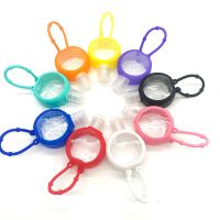 【CW】 5Pcs/Lot 30ml Round Silicone Hand Sanitizer Bottle Perfume Holder Hanging Rack Sub-Bottle