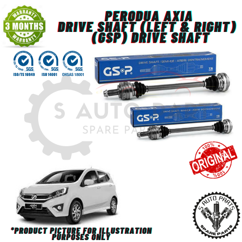 PERODUA AXIA DRIVE SHAFT (LEFT & RIGHT) DRIVE SHAFT BRAND 100