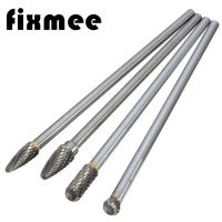 4pclot Rotary Burr 14 Inch 6mm Shank 150mm Long Carbide Cutter CNC Engraving Bit For Dremel