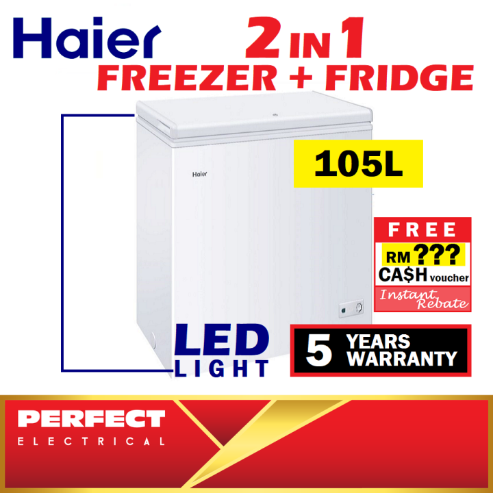 Haier BD138HMC Chest Freezer 105L R600a 2 in 1 Convertible Fridge